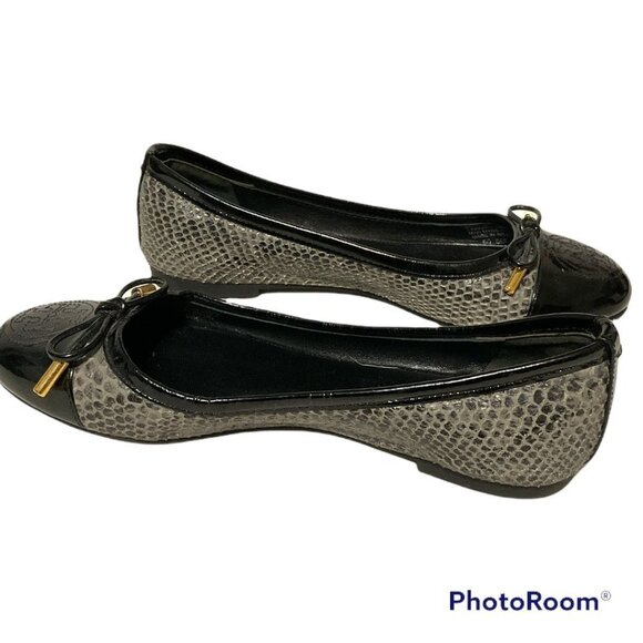 TORY BURCH Verbena Tribal Snake Patent Leather Cap Toe sz. 5M - Picture 2 of 8
